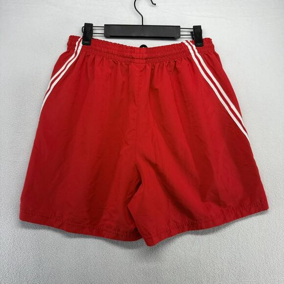 Vintage Nike Shorts Men's medium Red White Athletic Soccer Embroidered y2k 5" - Picture 6 of 9